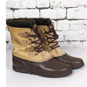 VINTAGE SOREL Women's Kaufman Lined Water Repellant Snow Duck Boots Size 9